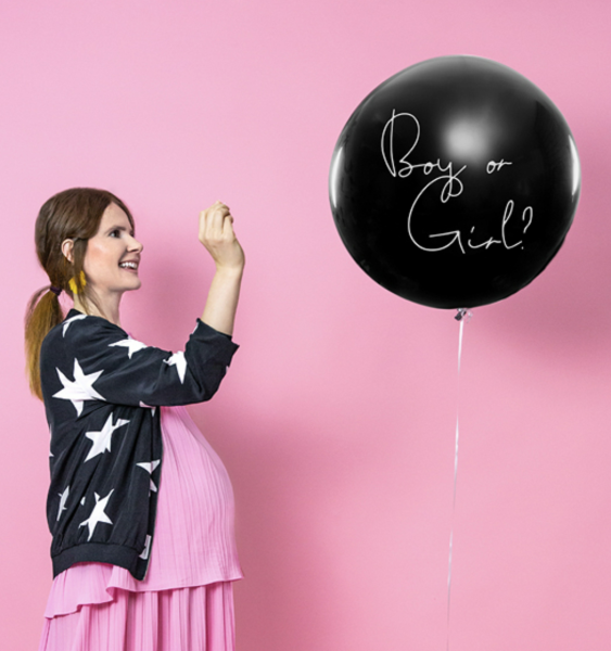 XXL Latexballon: Gender Reveal: Junge - ø 1m
